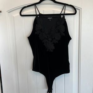Black Express tank top body suit, size medium